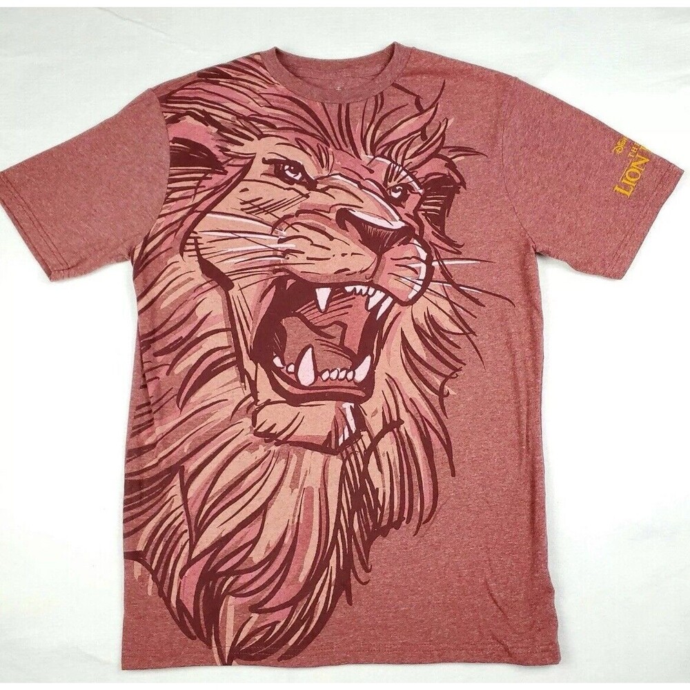 Disney Lion King Men's T-Shirt Size S Screen Print Jersey Knit Simba 2019 Movie